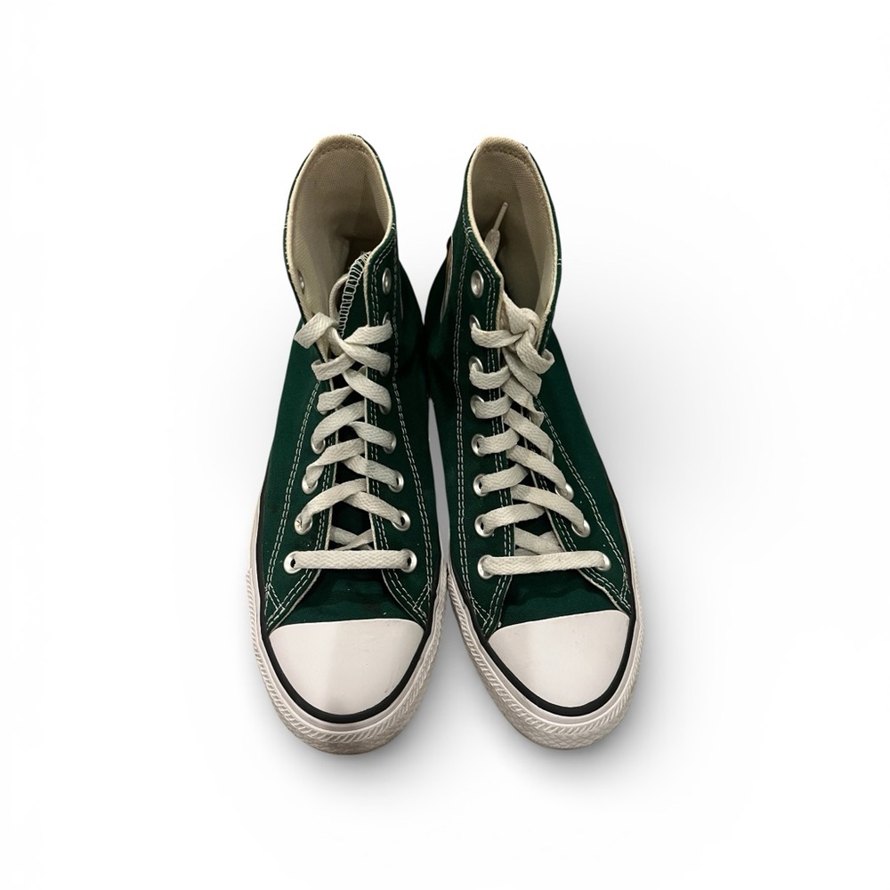 Converse All Star Green High Top Canvas Sneakers Mens 7 Womens 9 Retro 90s Indie - Picture 4 of 9